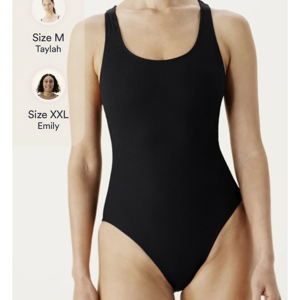 Andie The Tulum One Piece - Eco Ribbed - Black - Long Torso Size SBLACK / S